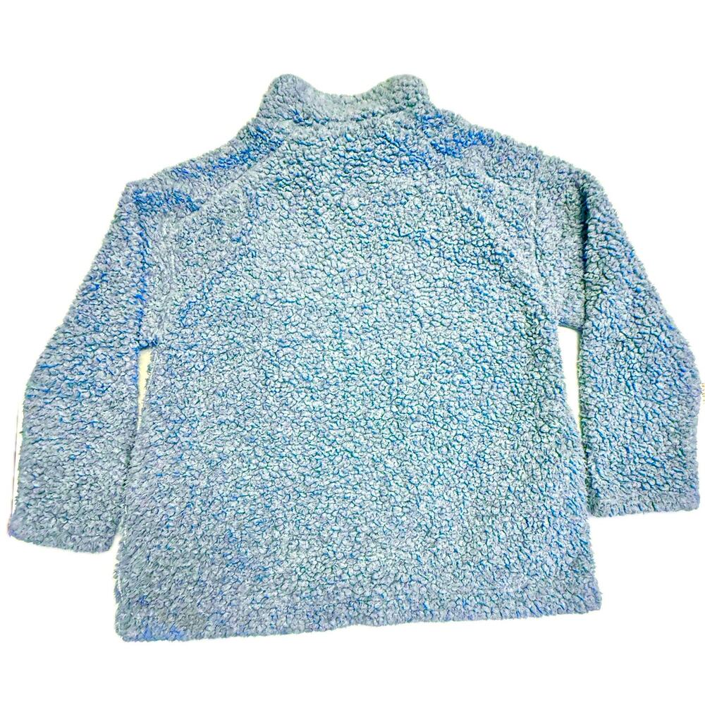 True Grit Dylan Frosty Tipped Denim Blue Quarter Zip Pullover Size L ❄️💙❄️ - Picture 3 of 9